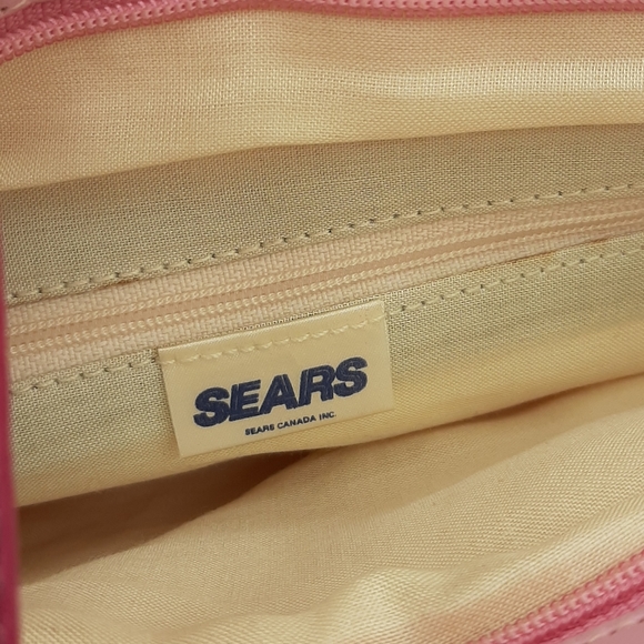 Vintage Pink Pleather Clutch Shoulder Bag Purse Sears Inside Pocket - Picture 8 of 8